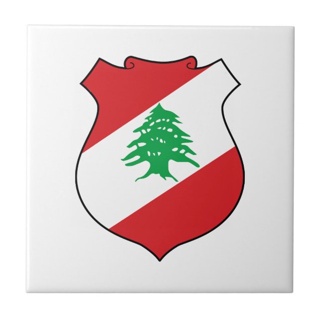 Carreau armoiries du pays Liban symbole emblème drapeau (Devant)