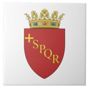 Carreau Armoiries romaines (SPQR) (Rome, Italie)