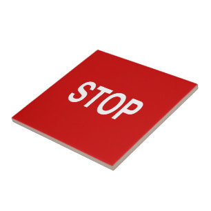 Carreau Arrêter le signe