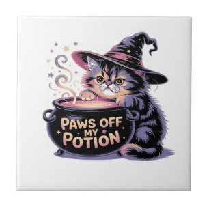 Carreau Arrêtez de toucher à ma potion, chat de sorcière H