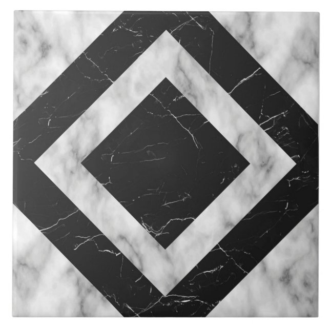 Carreau Arrière - plan décoratif en marbre noir et gris (Devant)