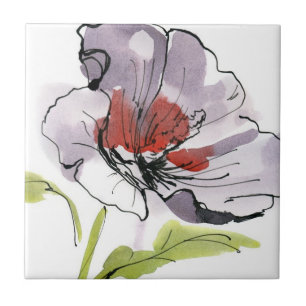 Carreau Arrière - plan floral peint par résumé 3