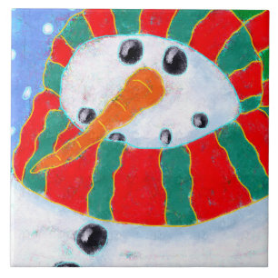Carreau Art Abstrait de Chilly Snowman