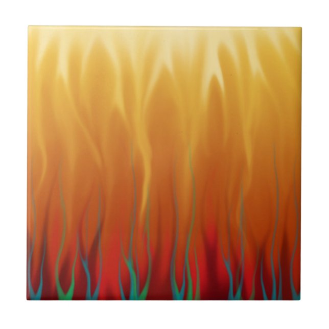 Carreau Art Abstrait - Flammes Arrière - plans (Devant)