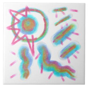 Carreau Art abstrait funky