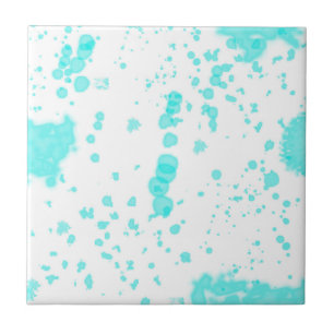 Carreau Art Abstrait Minimalisme Turquoise Pastel
