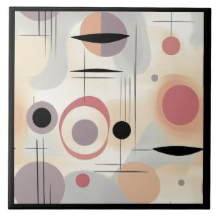 Carreau Art abstrait moderne du milieu du siècle