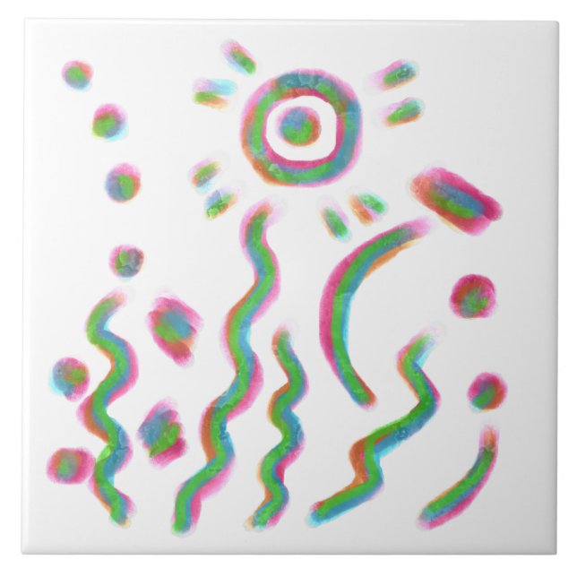 Carreau Art Abstrait original (Devant)