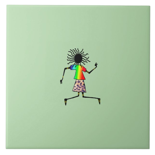 Carreau Art africain, Jolie danseuse (Devant)