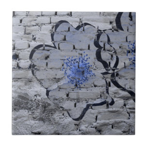 Carreau Art arrière - plan numérique de fleurs / motif de
