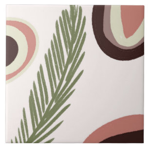 Carreau Art Boho Tropical Arc-en-ciel Naturel