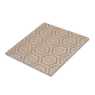 Carreau Art Brown beige de mosaïque de nid d'abeilles de