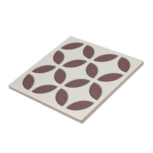Carreau Art De La Mosaïque Ethnique Brown Noire Hors Blanc