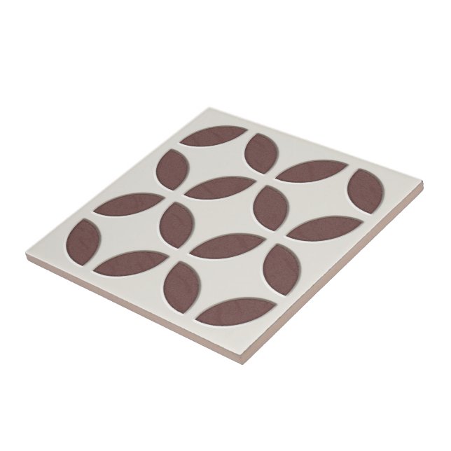Carreau Art De La Mosaïque Ethnique Brown Noire Hors Blanc (Côté)