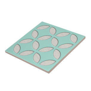 Carreau Art de la mosaïque verte Turquoise en laiton blanc