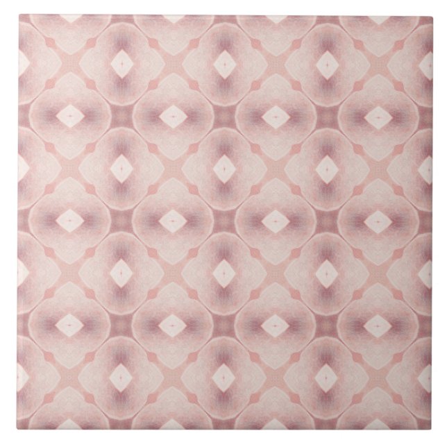 Carreau Art Déco Géométrique rose vibre Inspirée (Devant)
