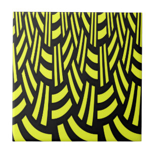 Carreau Art Déco jaune et noir