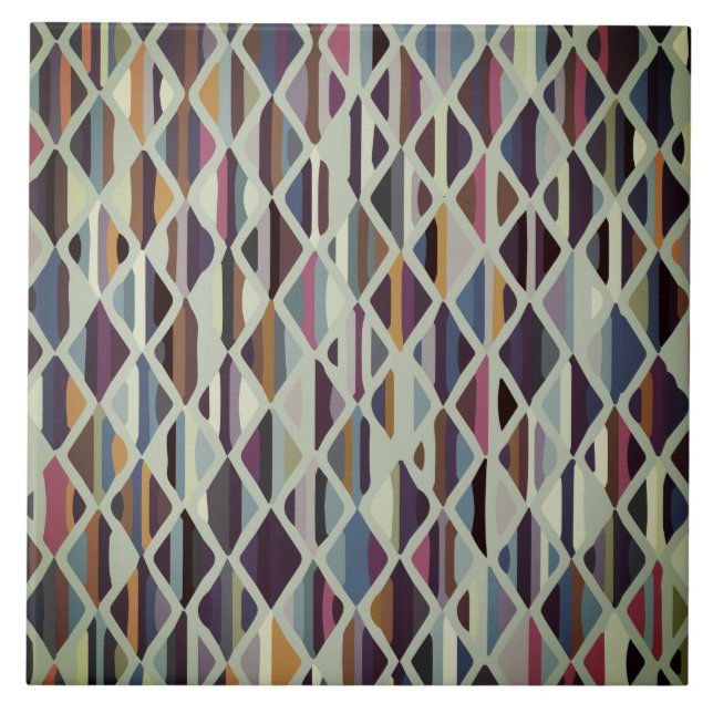 Carreau Art déco moderne multicolore (Devant)