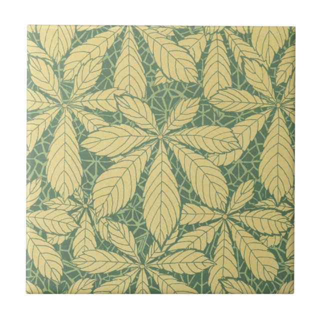 Carreau art déco nature feuillage feuille art motif (Devant)