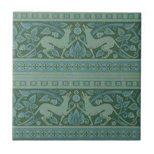 Carreau Art Déco Nouveau Chien Nature Motif animal