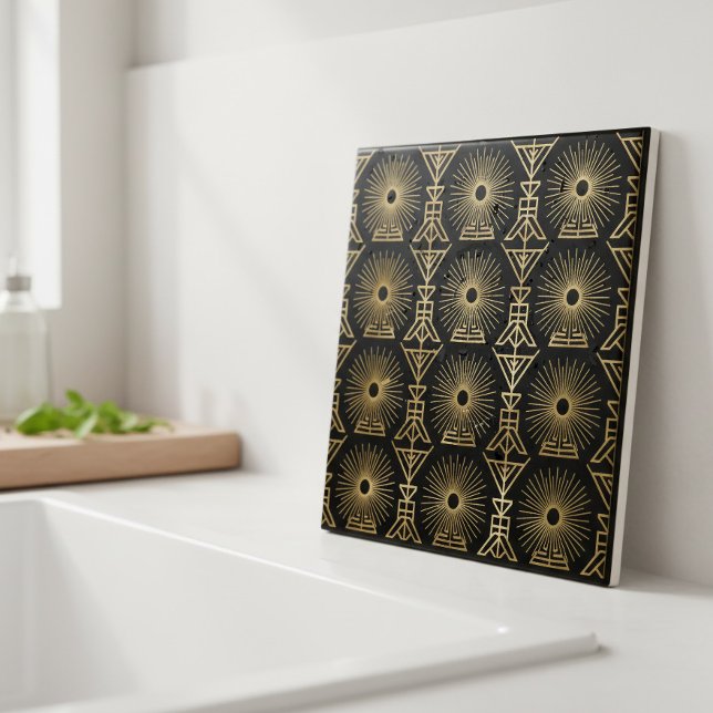 Carreau Art Deco Seamless Starburst Geometric Pat#8 ID1196 (Créateur téléchargé)