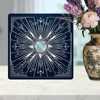 Carreau Art Déco Soleil Éclaté Nautique Céramique Navy Arg