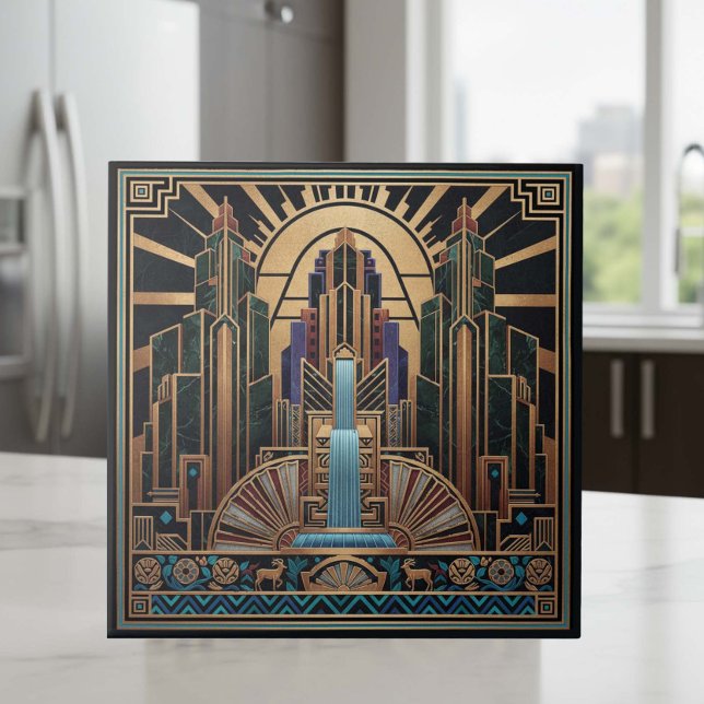 Carreau Art Deco Waterfall Architectural Pat#3 ID1196 (Créateur téléchargé)