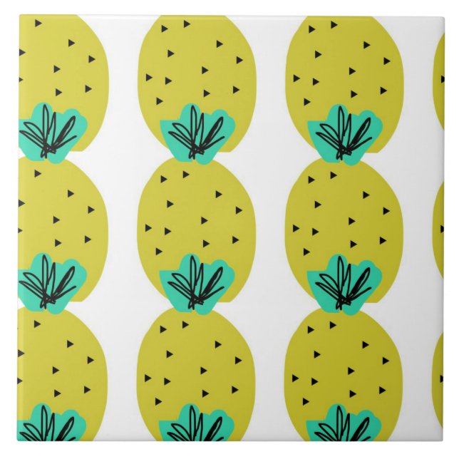 Carreau Art Doodle Ananas Pop (Devant)