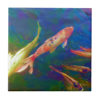 Carreau Art du poisson sous-marin tropical