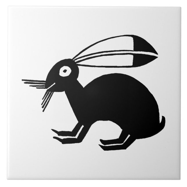 Carreau Art du Sud-Ouest Mimbres antique Poterie Rabbit (Devant)