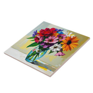 Carreau Art floral Impasto