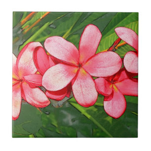 Carreau Art Frangipanier Tropical Rose