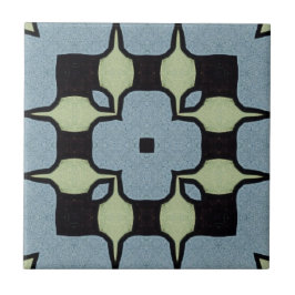 Carreau Art géométrique bleu vintage