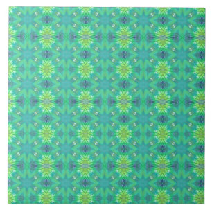 Carreau Art géométrique design vert émeraude 