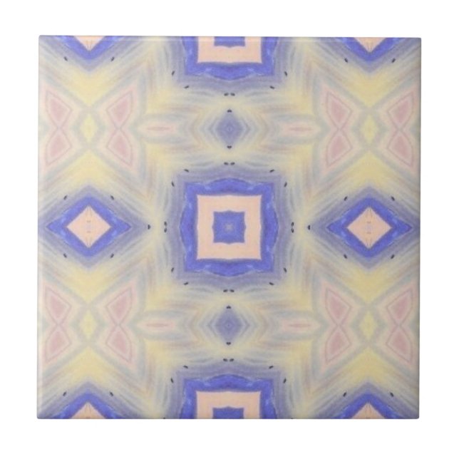 Carreau Art géométrique moderne lavande violet rose jaune (Devant)