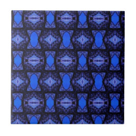 Carreau Art géométrique moderne saphir bleu marine