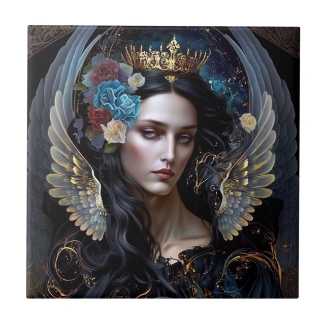 Carreau Art Imaginaire de la Reine-Ange foncé (Devant)