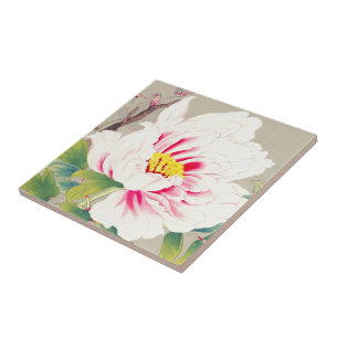 Carreau Art japonais de fleur de camélia rose de Zuigetsu