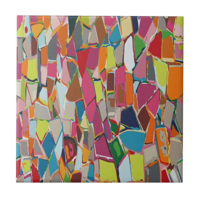 Carreau Art moderne Geometric Deco Multicolor (Devant)
