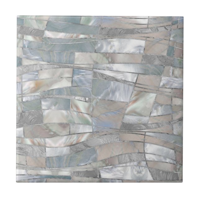 Carreau Art Mosaic Waves - Just Pearl (Devant)