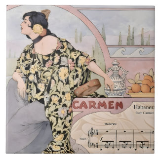 Carreau Art Nouveau Carmen Habanera Print – Vintage Opera 