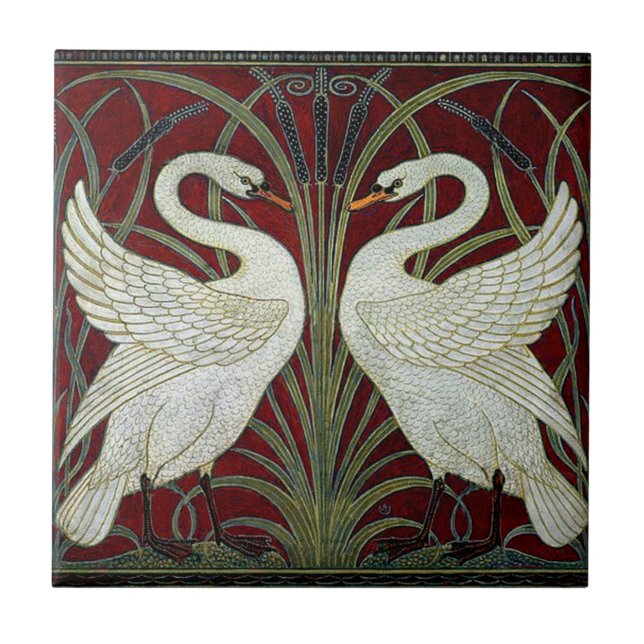 Carreau Art nouveau ceramic fireplace wall tile  (Devant)