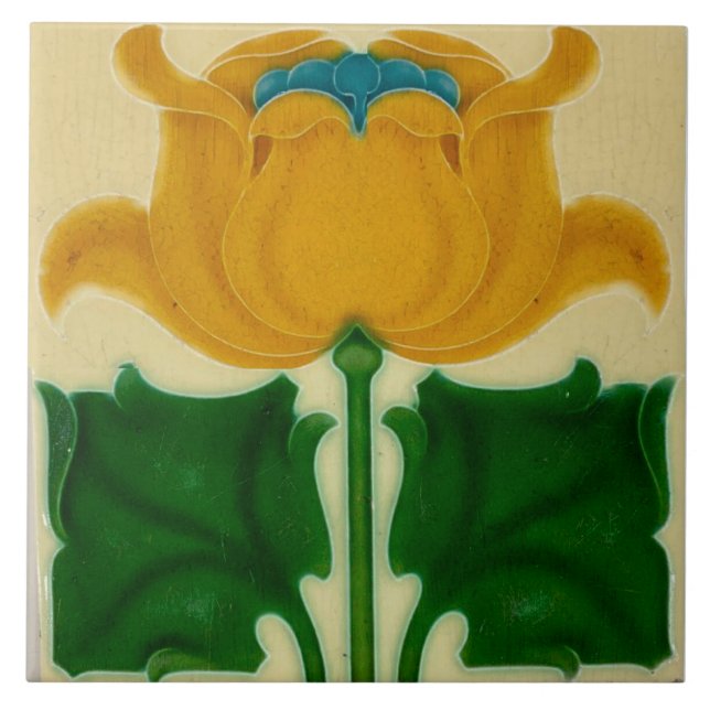 Carreau Art nouveau ceramic tile (Devant)