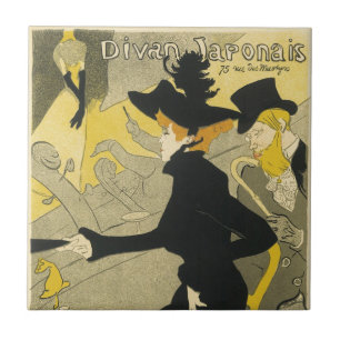 Carreau Art Nouveau, Divan Japonais par Toulouse Lautrec