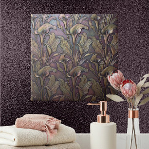 Carreau Art Nouveau Lys Calla Bronzé ID1226