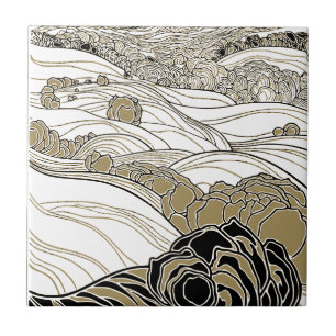 Carreau Art Nouveau Style Country Rolling Hills