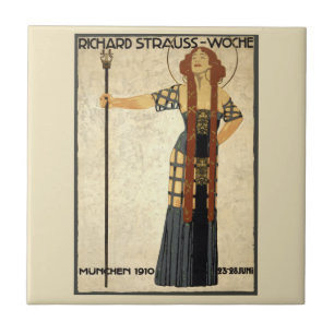 Carreau Art Nouveau vintage Richard Strauss-Woche, Munich