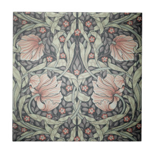 Carreau Art Nouveau, William Morris pimpernel design flora