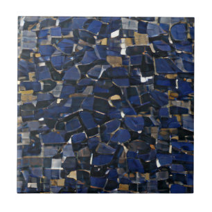 Carreau Art numérique en mosaïque bleu marine