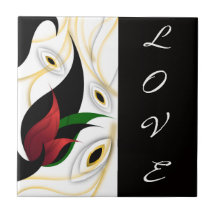 Art ornemental abstrait noir, or, rouge et vert